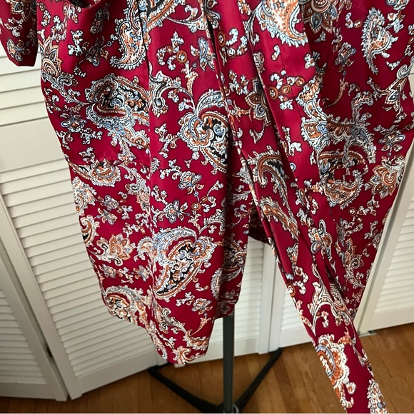 Vintage Paisley Kimono belted Robe with pockets - Picture 5 of 11